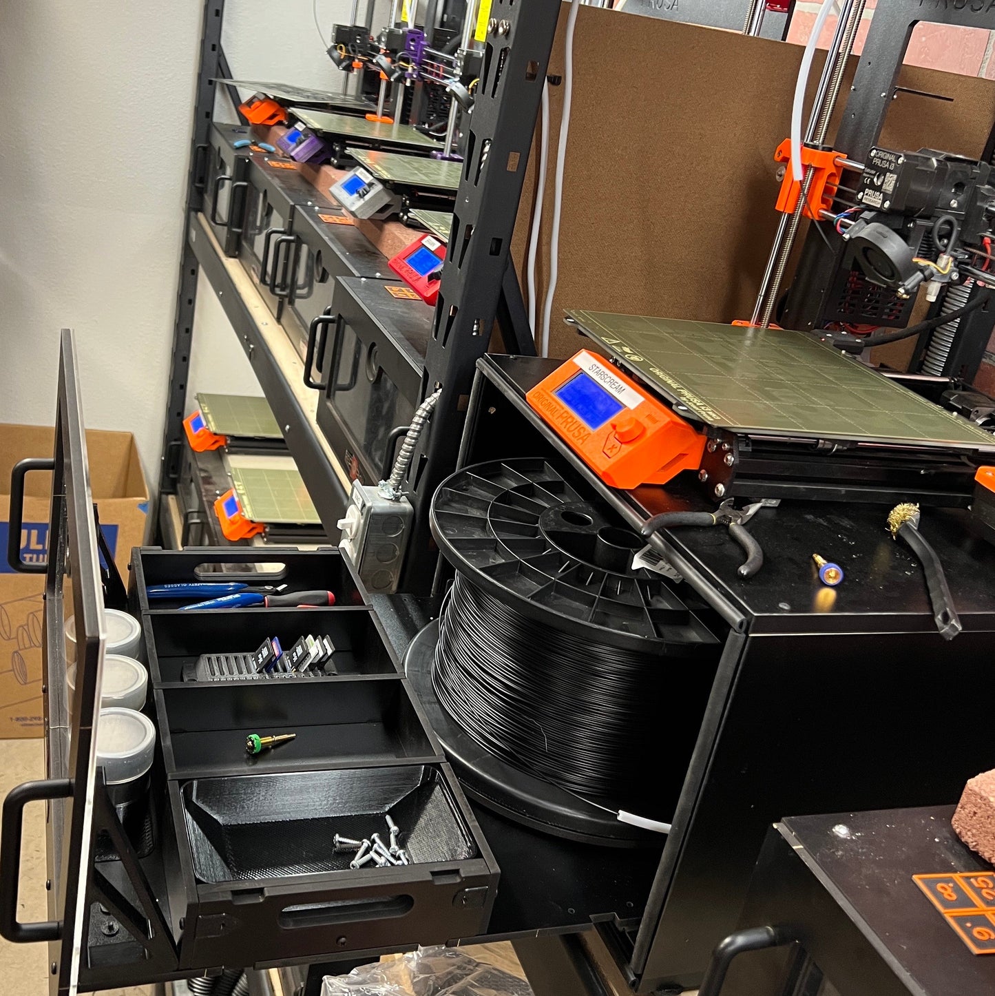 FULLY ASSEMBLED RepBox TT/FFC TurnTable:Filament Filing Cabinet v2.1