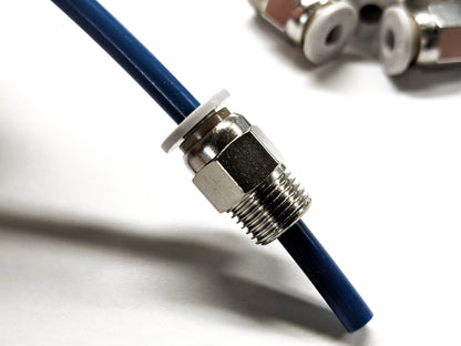 Capricorn 4 Pack PC4-01 NPT (1/8in) Straight-Thru Fittings - For 1.75mm Bowden Tubing