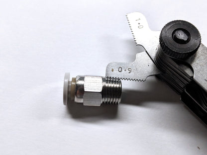 Capricorn 4 Pack PC4-01 NPT (1/8in) Straight-Thru Fittings - For 1.75mm Bowden Tubing