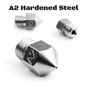 Micro-Swiss Plated A2 Tool Steel Wear Resistant Nozzle for MK8 Hotend (Creality CR10, Tevo Tornado, MakerBot)