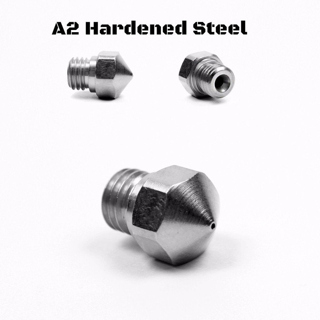 Micro-Swiss Plated A2 Hardened Steel Nozzle for MK10 All Metal Hotend Kit (Plated A2 Hardened Tool Steel)