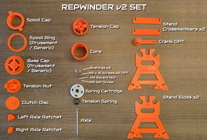 The RepWinder: A spool rewinder solution for RepBox Prusa MMU2 integration and Sample Filament Winding